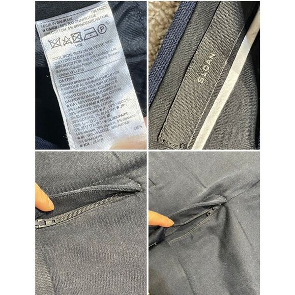 Banana Republic womens Sloan business casual pants sz 2 blue minimalist trouser - Picture 10 of 12